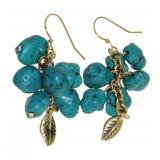 Genuine Turquoise Fashion Dangle Earrings