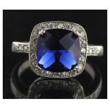 Cushion Cut 4.50 ct Sapphire Solitaire Ring