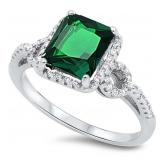 Radiant Cut 2.60 ct Emerald Dinner Ring