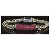 Natural 3.11 ct Ruby Designer Bracelet