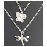 Gorgeous Butterfly & Dragonfly Layered Necklace