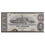 Series 1863 $10 Confederate States Currency
