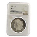 1880-S MS63 Morgan Silver Dollar
