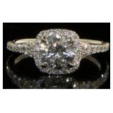 14kt White Gold 1.40 ct Round Diamond Ring