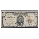 1929 New York $5.00 National Currency Note