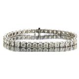 10kt White Gold 15.00 ct Diamond Bracelet
