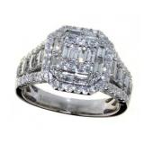 14kt Gold Emerald Cut 1.20 ct Diamond Ring
