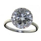 14kt Gold Brilliant 3.41 ct Round Diamond Ring