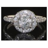 14kt White Gold 1.75 ct Round Diamond Ring