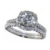 14kt Gold 2.12 ct Round Diamond Bridal Set