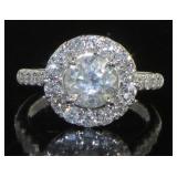 14kt White Gold 2.46 ct Round Diamond Ring