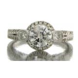 14kt White Gold Round 1.47 ct Diamond Ring
