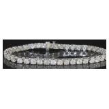 10kt White Gold 8.00 ct Diamond Bracelet