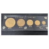 United States Gold 5 pc Type Set