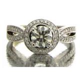18K White Gold 1.40 ct Round Diamond Ring