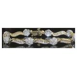 14kt Gold Brilliant 6.80 ct Diamond Bracelet