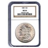 1887 - MS64 Morgan Silver Dollar
