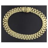 14kt Gold Rolex Style 7.5" Diamond Bracelet