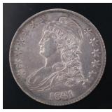 1831 Capped Bust Silver Half Dollar