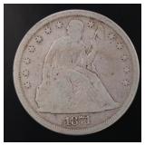 1871 Seated Liberty Silver Dollar *KEY