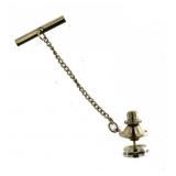 14kt Gold Antique Mine Cut Diamond Tie Clip