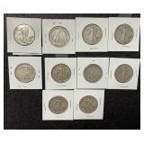 Mixed Date Walking Liberty Silver Half Dollar