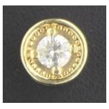 14kt Gold Brilliant Diamond Solitaire Pendant