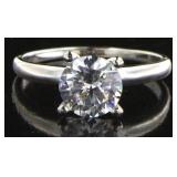 Beautiful White Topaz 2.00 ct Round Solitaire Ring