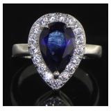 Pear Cut 4.88 ct Tanzanite Designer Ring