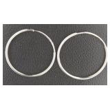 14kt White Gold 15.5 mm Endless Huggie Hoops