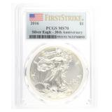 2016 - PCGS MS70 First Strike Silver Eagle