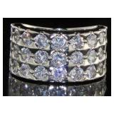 Bezel Set 2.10 ct White Topaz Band