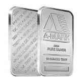 10 Ounce - A-Mark .999 Fine Silver Bar