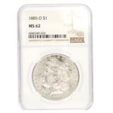 1885 O - MS62 Morgan Silver Dollar