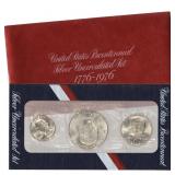 .1976 US Bicentennial Silver Uncirculated 3 pc