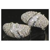10kt Gold 1.77 ct French Lock Diamond Earrings