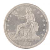 1877-S BU Seated Liberty Silver Trade Dollar