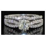 14K White Gold 1.36 ct Round Diamond Ring