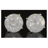 14kt Gold Brilliant 4.00 ct Diamond Stud Earrings