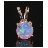 Round Cut Pink Opal Designer Necklace