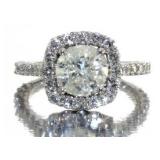 14kt Gold Round Brilliant 2.42 ct Diamond Ring