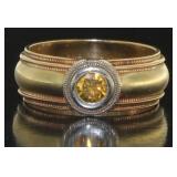 14kt Gold Natural Orange Diamond Wedding Band
