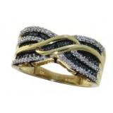 10kt Gold 3/4 ct Fancy Blue-White Diamond Ring