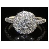 14kt Gold Round Brilliant 2.41 ct Diamond Ring