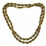 14kt Gold XL - 3.5 mm 18" Rope Necklace