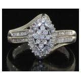 14kt Gold Marquise Cut 1.00 ct Diamond Ring