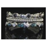 Brilliant Black-Blue-White Diamond Ring