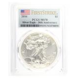 2016 - PCGS MS70 First Strike Silver Eagle