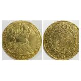 RARE 1786 Spain 4 Gold Escuado