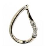 10kt Gold Past Present Future Diamond Pendant